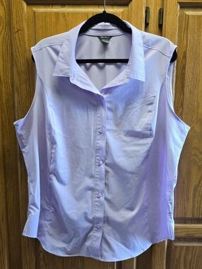 WOMENS EDDIE BAUER BREATHEABLE FABRIC SLEEVELESS TOP, Purple, XXL